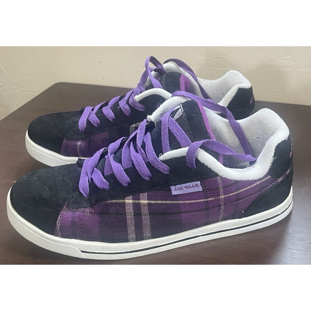 Vintage Airwalk Kanley Purple Plaid Skate Shoes 344907 Men’s US 7.5 / UK 6.5 Y2K - Picture 6 of 6